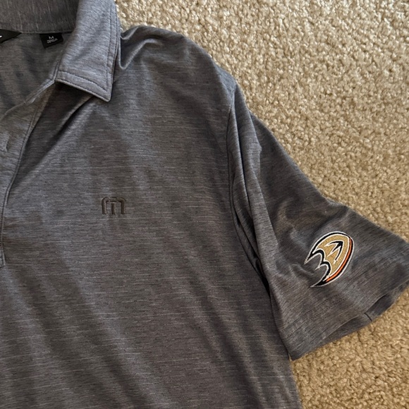 Anaheim Ducks Travis Mathew Men's Gray Polo Shirt - Picture 3 of 3